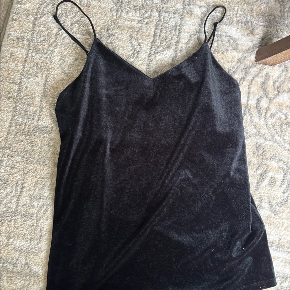 Elegant Black Velvet Women's Top